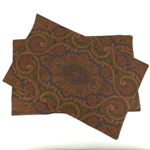 Ralph Lauren Standard Pillowcase Pair Brianna Elizabeth Paisley 100% Cotton